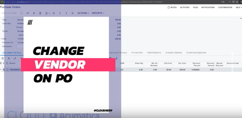 Acumatica-2019-R2-Change-Order-on-Purchase-Order