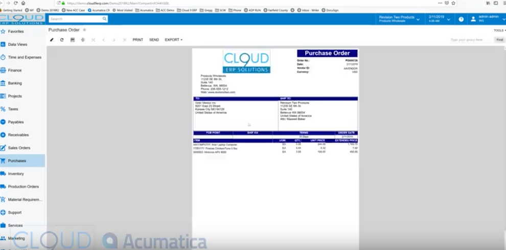 Acumatica-How-to-Create-a-Purchase-Order