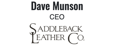 Dave Munson CEO Saddleback Leather Co logo